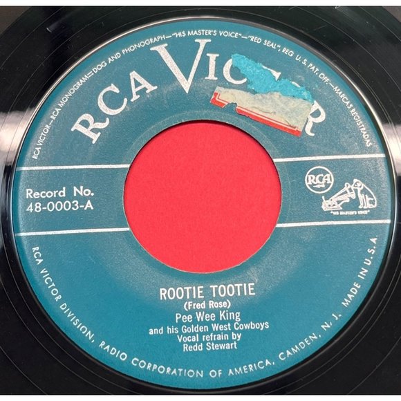 Pee Wee King Rootie Tootie / Tennessee Waltz 45 Rockabilly Country RCA Victor - Picture 1 of 6